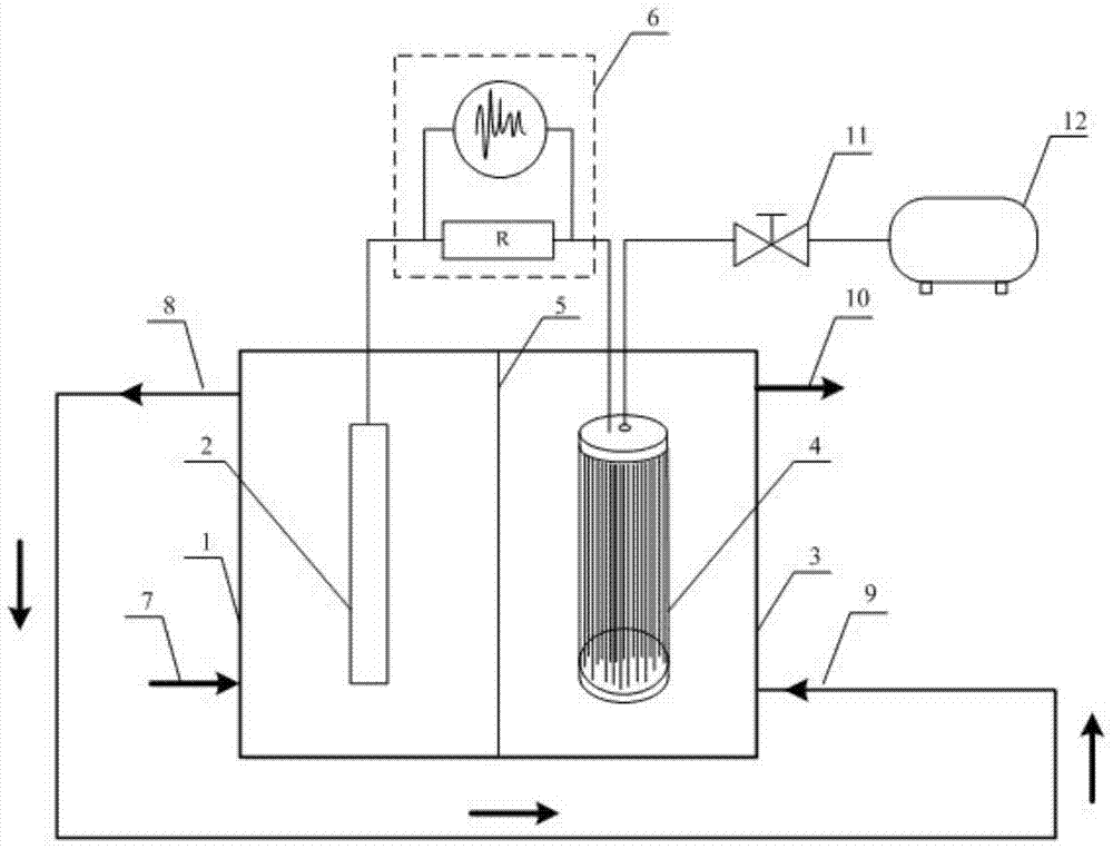 A microbial fuel cell using a conductive membrane aerated biofilm reactor as a cathode