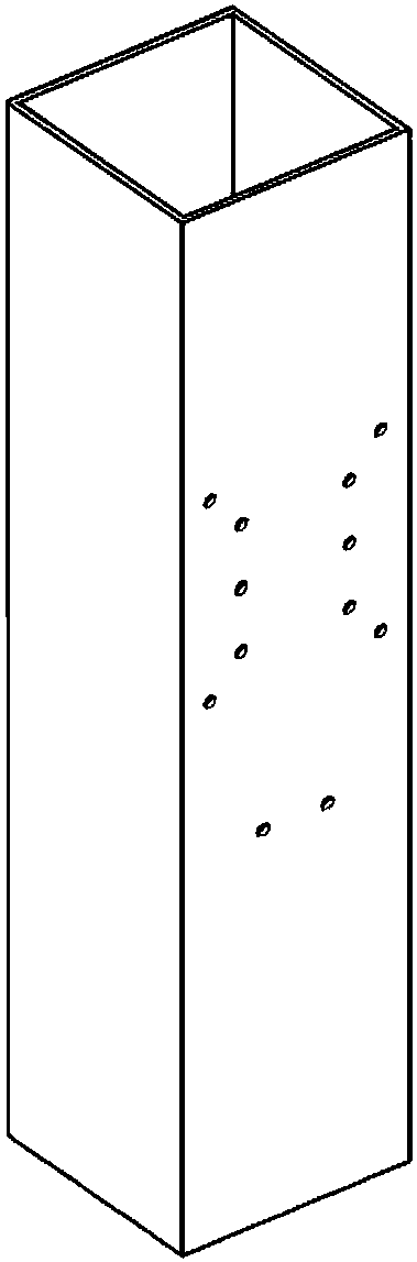 Novel sleeve-type fabricated joint of square steel tube column and H-shaped steel girder and construction method of novel sleeve-type fabricated joint