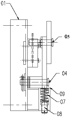 Adjustable floating contact type chain fracture warning protection device of parking equipment