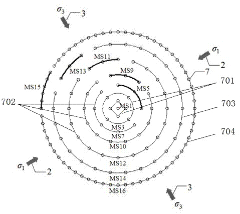 Quick surrounding rock stress measuring method applicable to buried circular tunnels