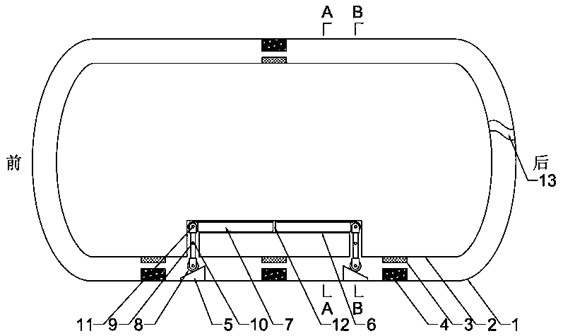 Inner lining suspension type low temperature liquid storage and transportation vessel