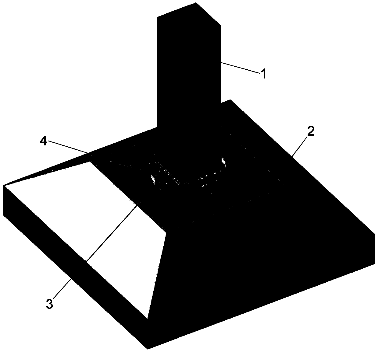 Steel plate interface bolt connecting structure and method for reinforced concrete column and foundation