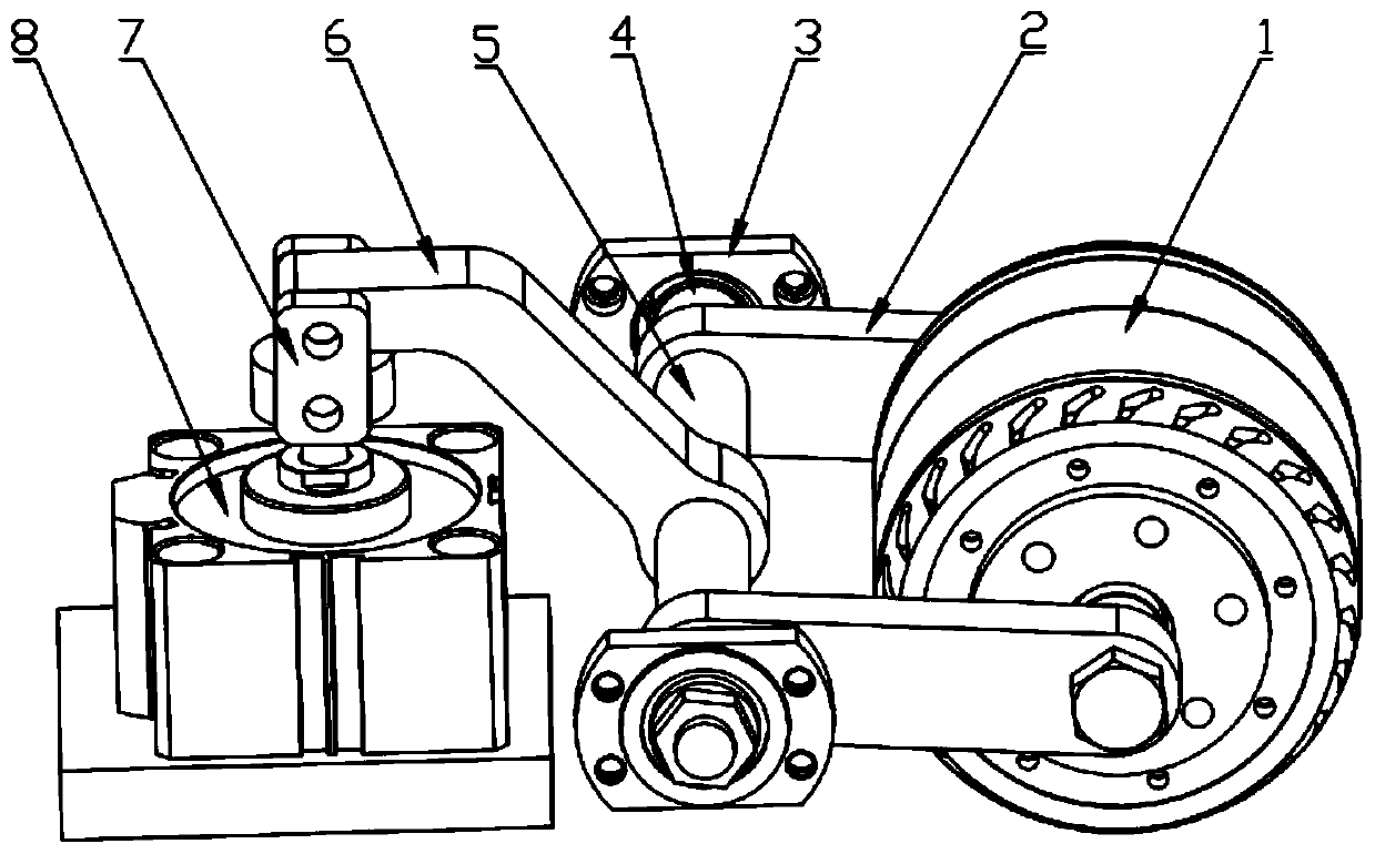 Wheel active retraction system of unmanned driving system test platform dummy vehicle