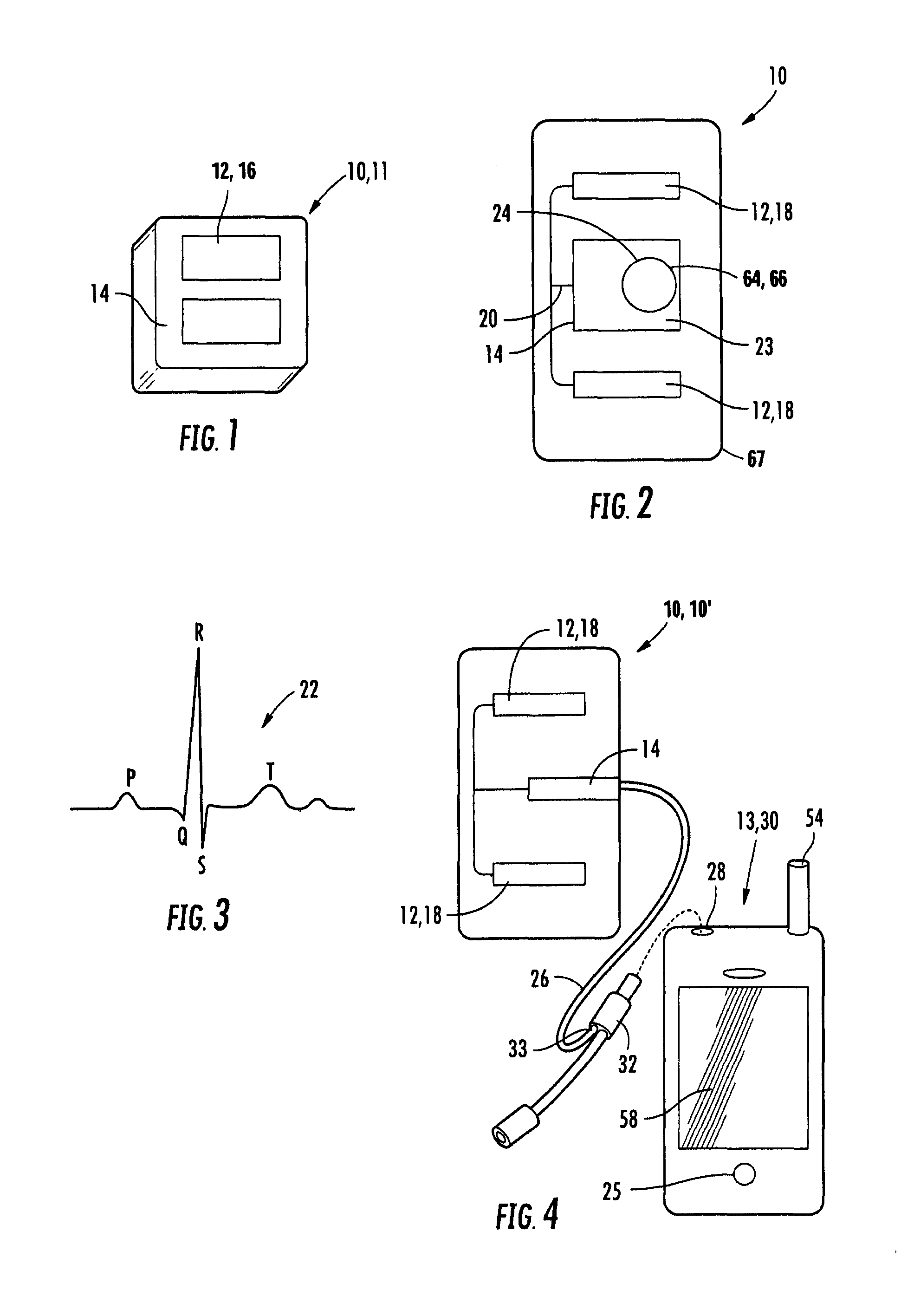 Heart monitoring system usable with a smartphone or computer