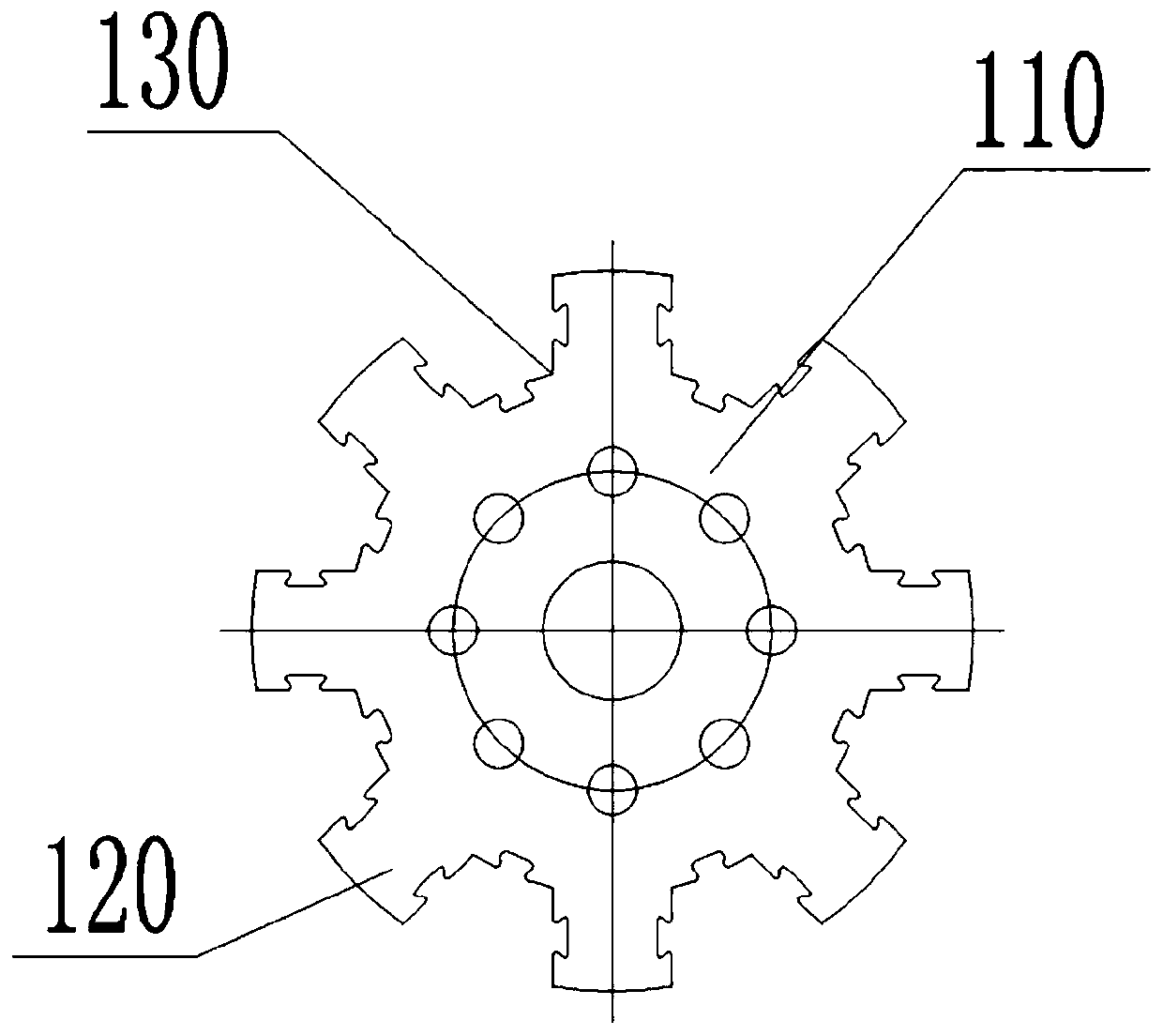 High-efficiency energy-saving switched reluctance motor and preparation method thereof