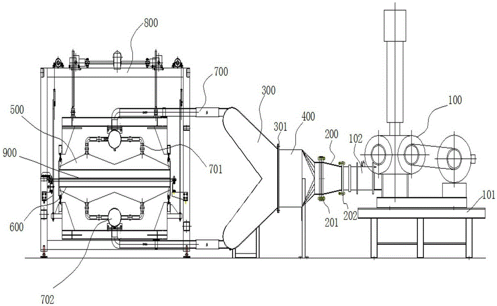 Cooling system for tempered glass and cooling method thereof