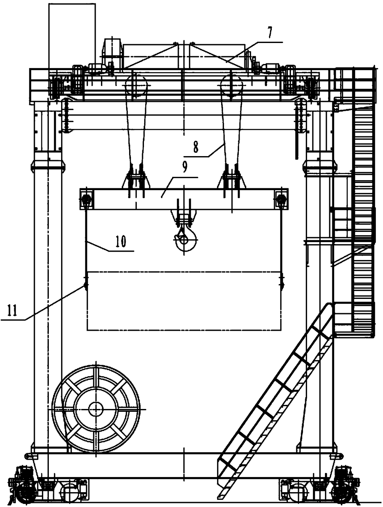 Intelligent remote-control full-automatic subway construction vertical conveying system