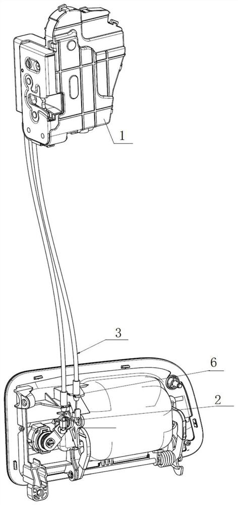 Wire drawing type automobile outward-opening handle assembly and assembling method thereof