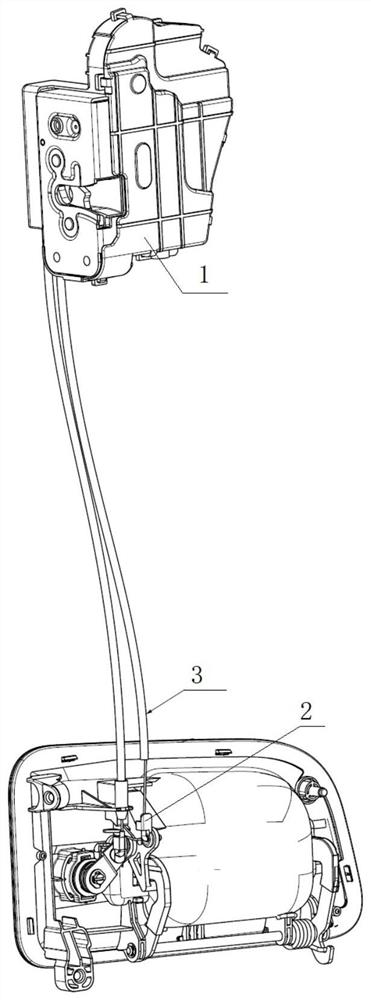 Wire drawing type automobile outward-opening handle assembly and assembling method thereof