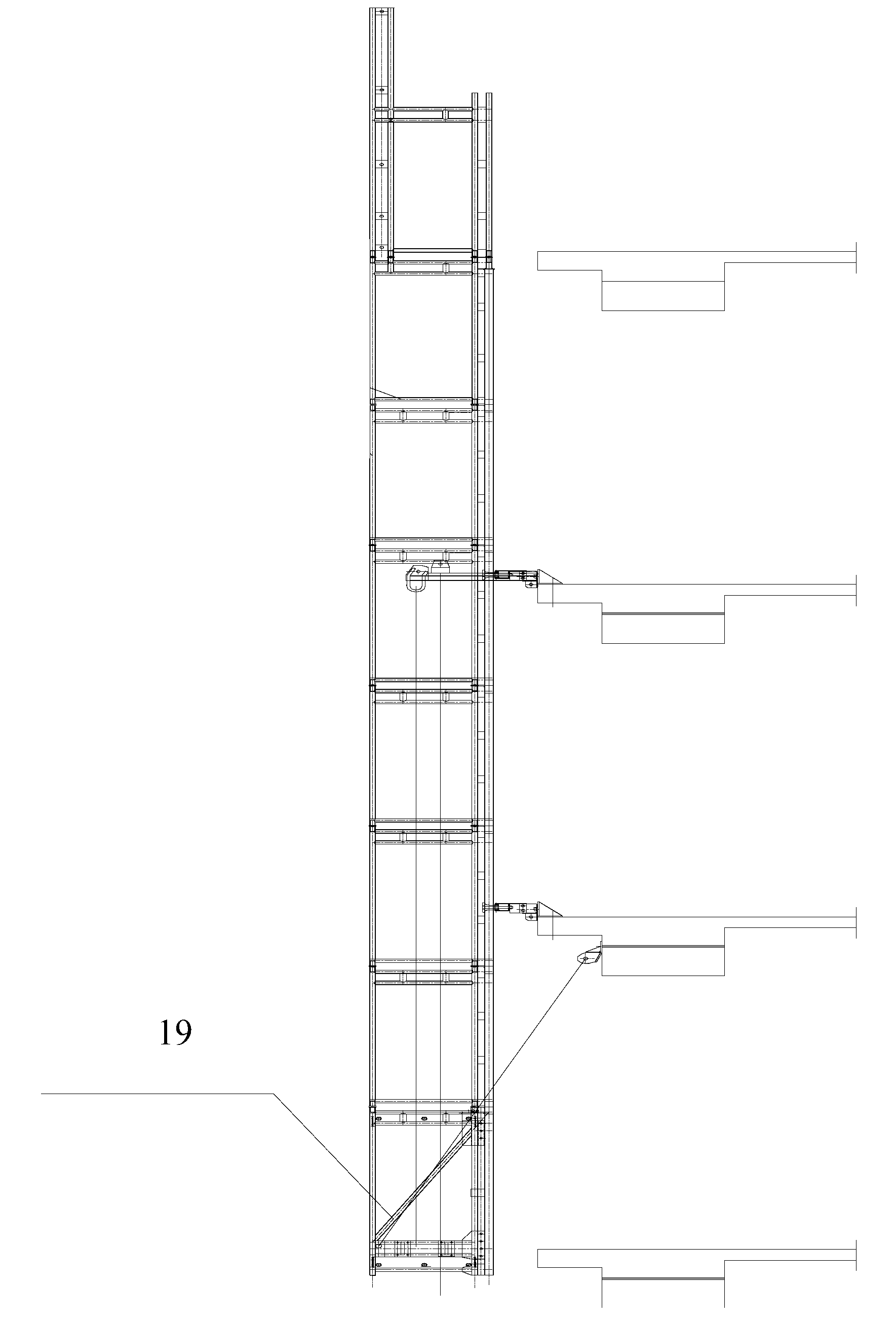 Bowstring truss type fully-enclosed hydraulic climbing formwork system and application method for same