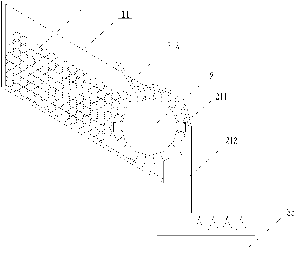 Automatic pharmacy for bottled injections