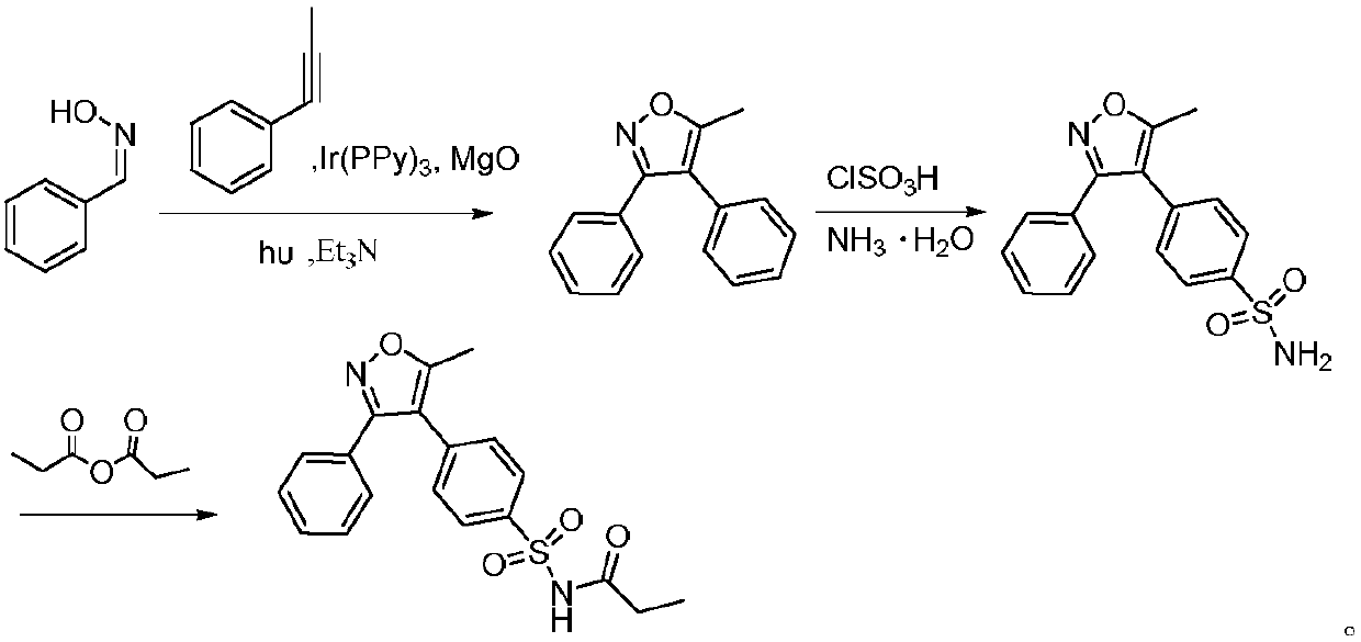 A kind of preparation method of cyclooxygenase-2 inhibitor parecoxib