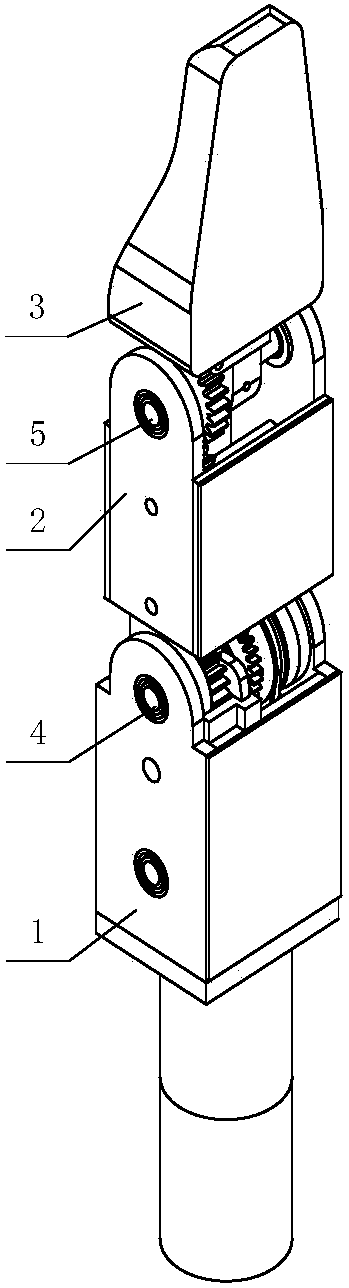 Idle drive gear coupling adaptive robot finger device