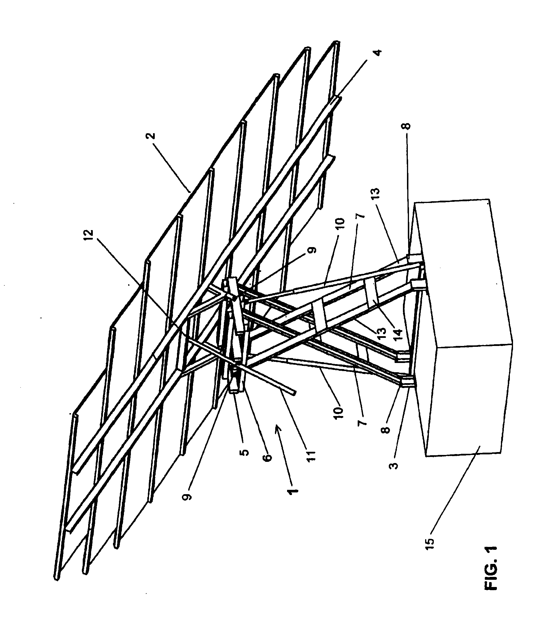 Solar tracker for the orientation of solar panels