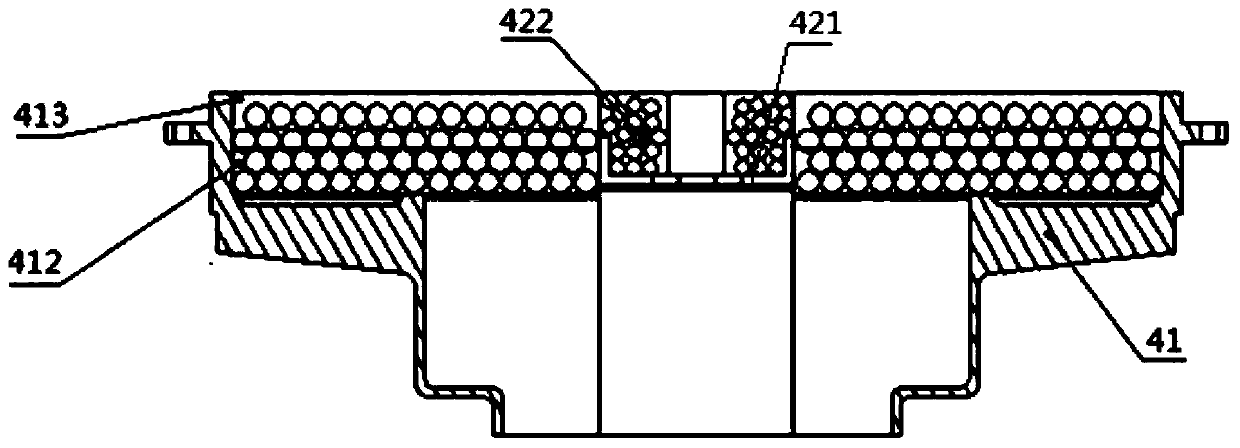 Porous medium gas cooker based on spherical accumulation