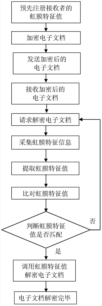 Iris dynamic encryption and decryption system and method for electronic document circulation