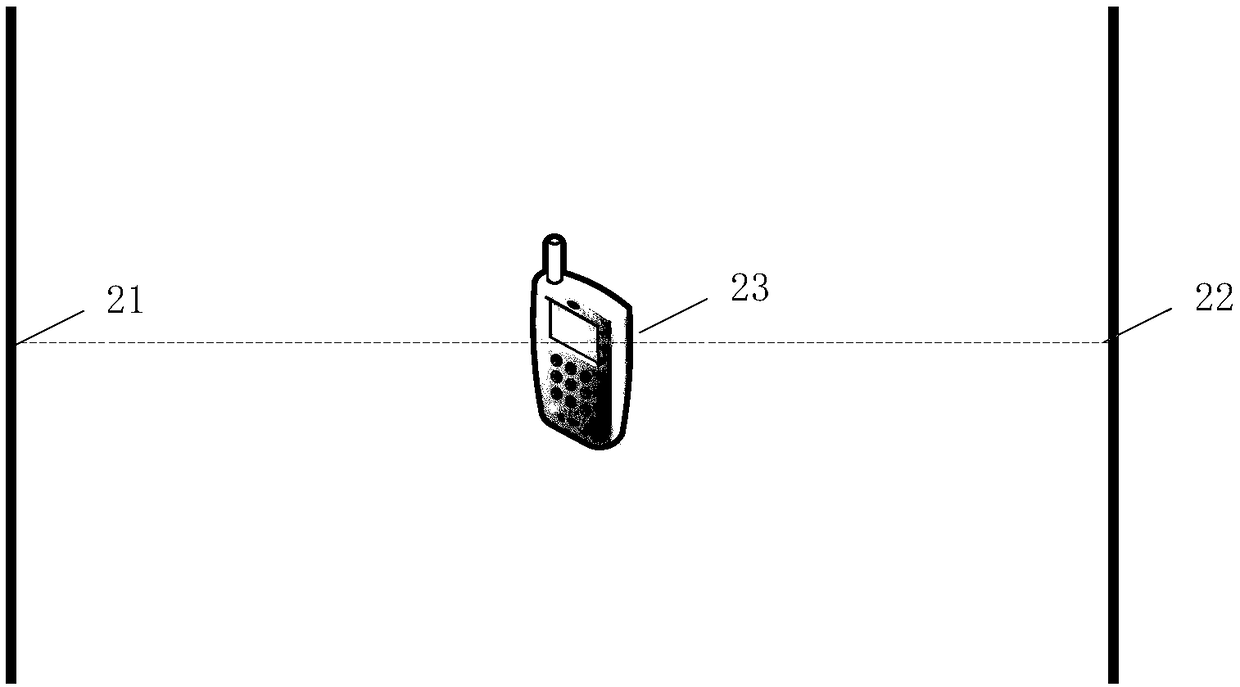 Method and device for detecting distance based on terminal