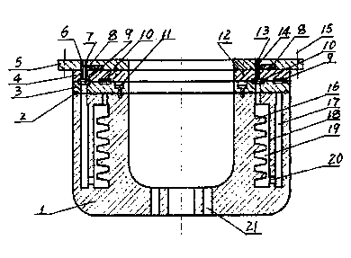 Water cycle cooling device for automobile brake drums