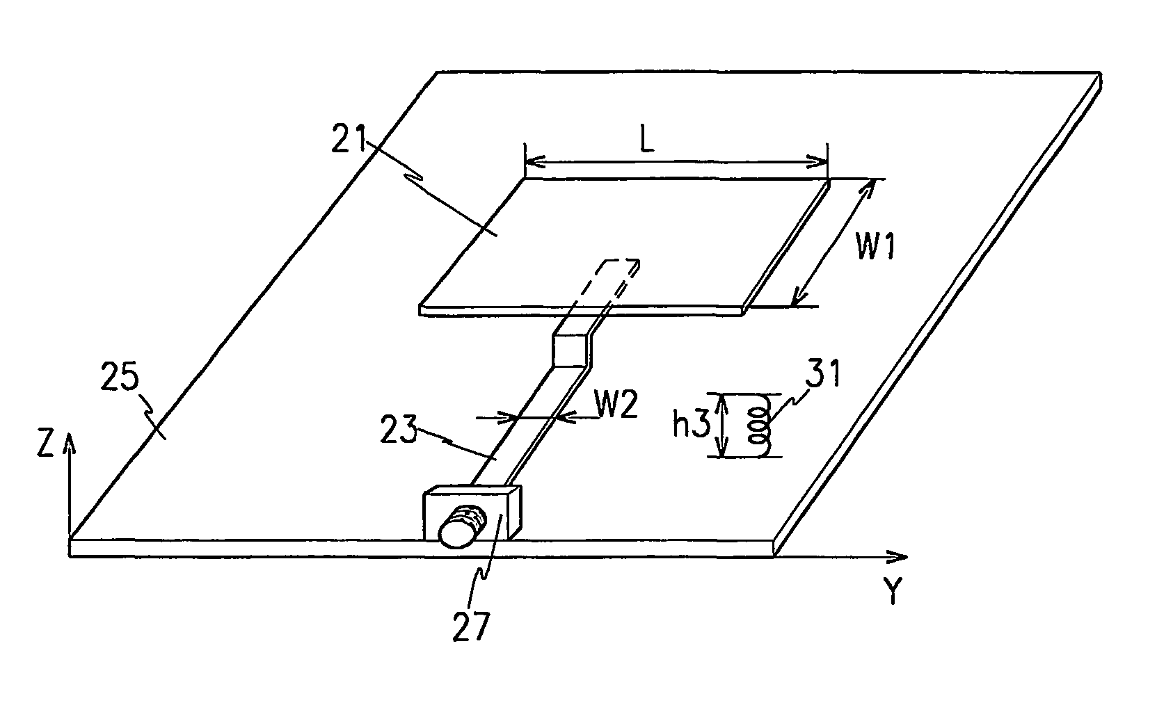 Wide band antenna for mobile communication