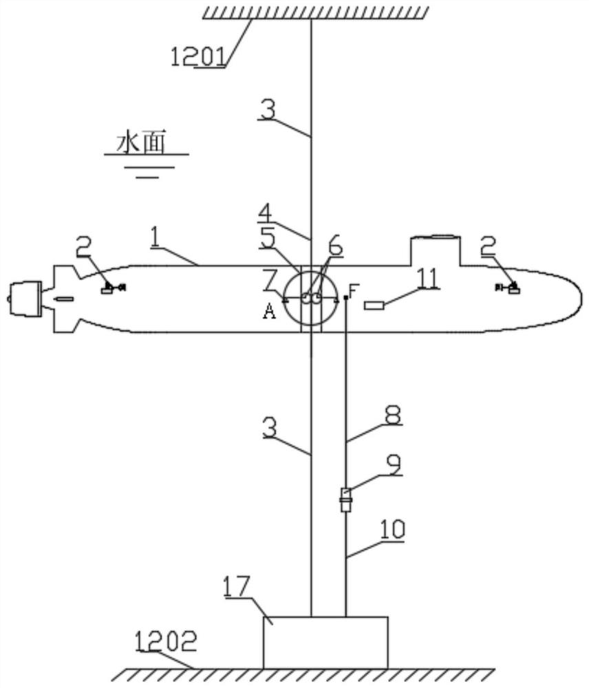 Deep sea operation platform motion response test system and test method