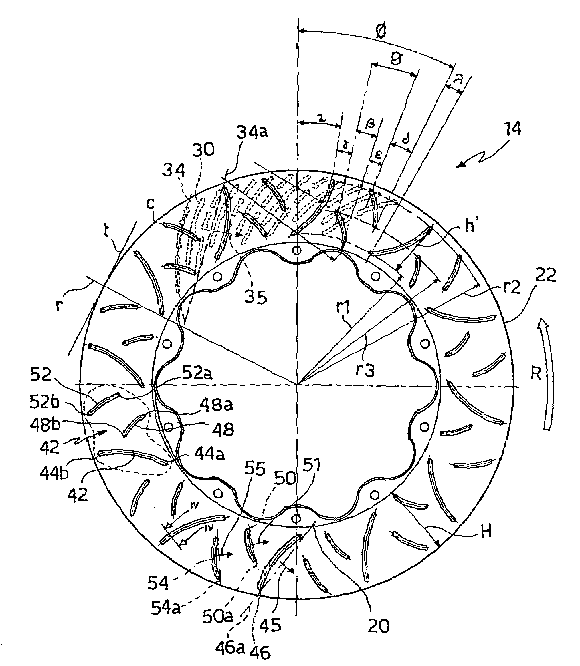 Disc brake braking band and disc for a disc brake