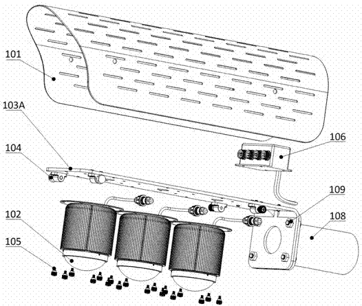 Road lamp adopting installing interface bracket structure