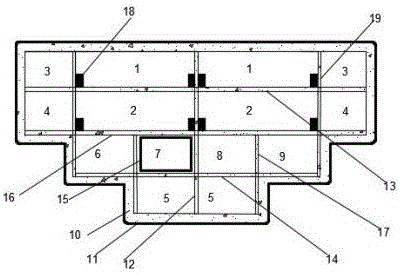 Four-layer stair-like city underground comprehensive body