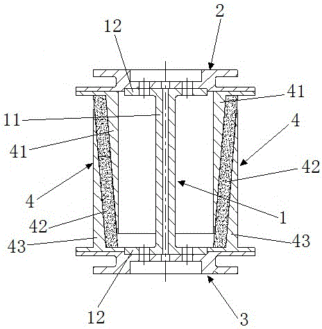 A passive vibration damping device for solar sail panels