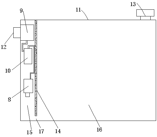 Gas purifying chamber for coal mine electrical equipment