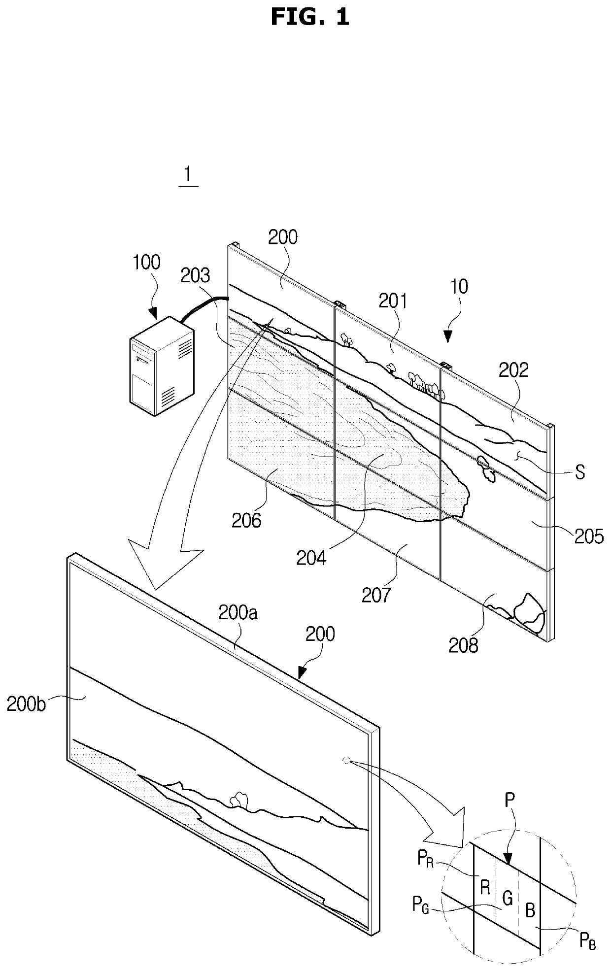 Image processing apparatus, image processing method and multi-screen display