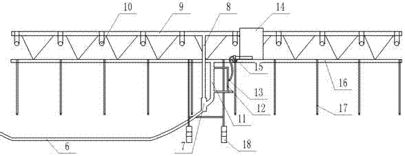 Dual-pipeline water and fertilizer integrated spray irrigation machine unit for spray irrigation machine