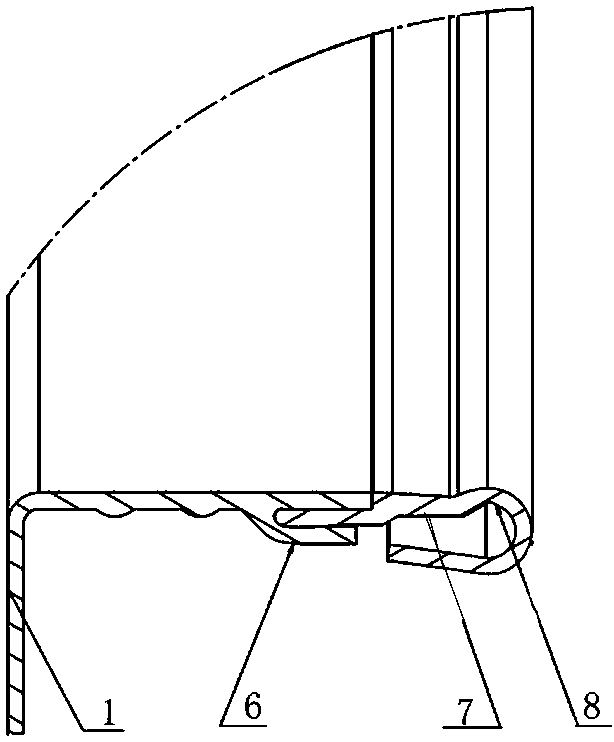 A new type of automobile engine wind protection ring assembly