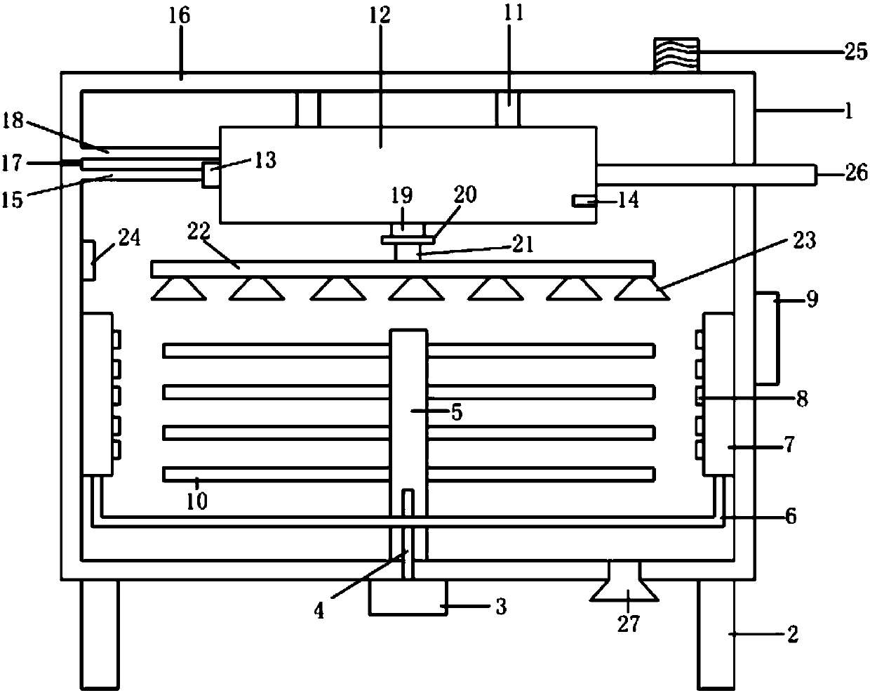 Wood drying device capable of recycling heat energy and heat energy recycling method