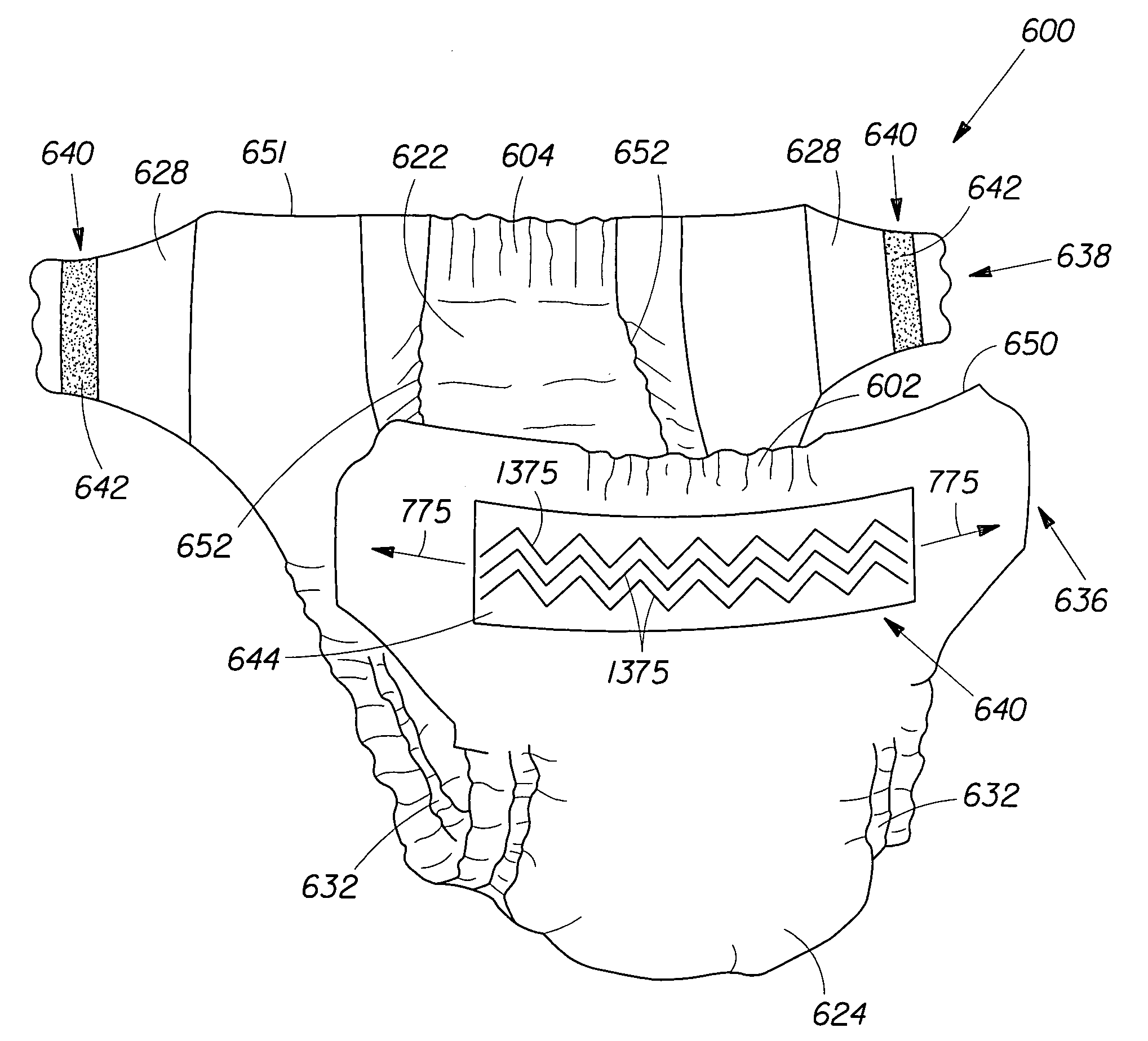 Nonwoven fabric for a female component of a fastening system