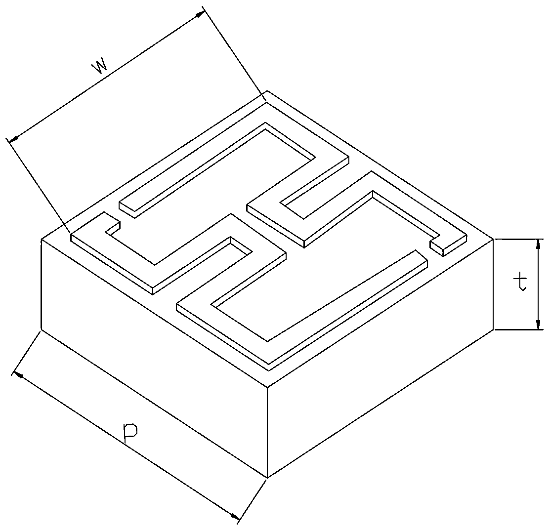 Terahertz non-double anisotropic metamaterial label-free sensor and its preparation and application