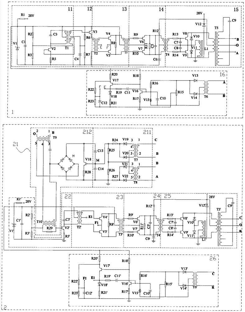 a three-phase power supply