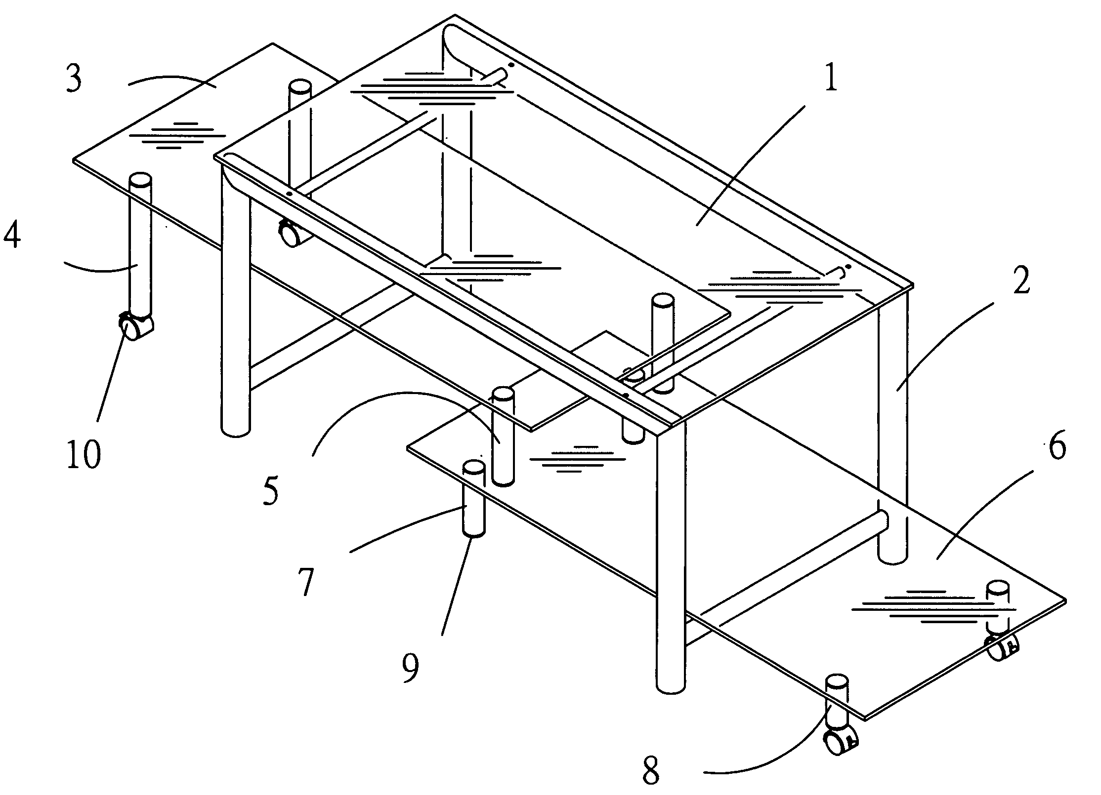 Stacked table assembly