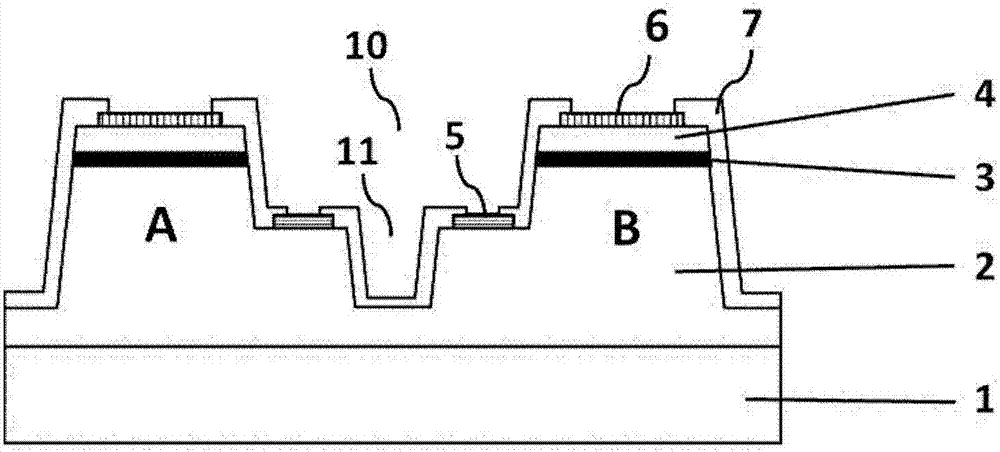 LED chip with high light emitting efficiency and preparation method thereof