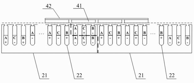 Concentrated-winding multi-segment permanent magnet synchronous linear motor