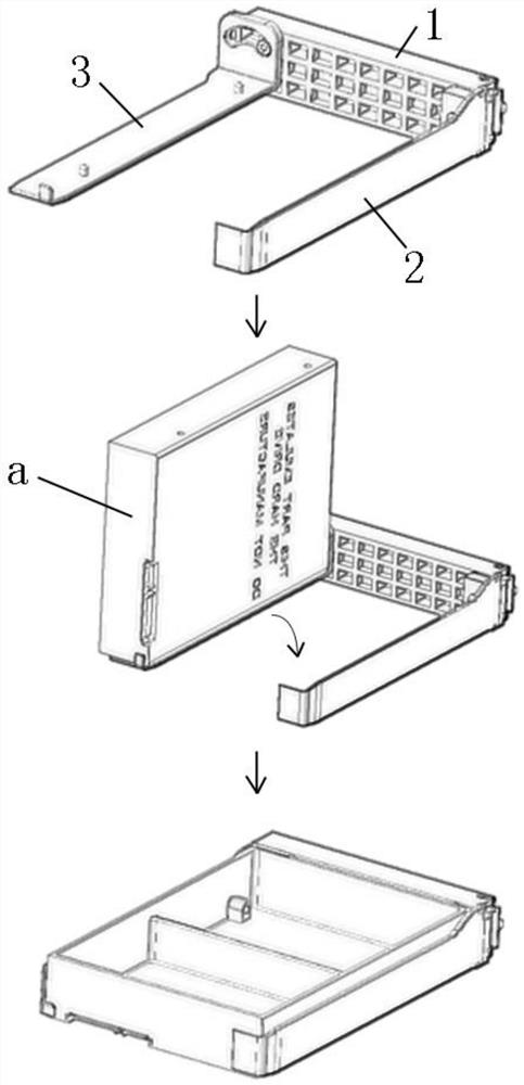 Hard disk module and disassembly-free hard disk bracket thereof