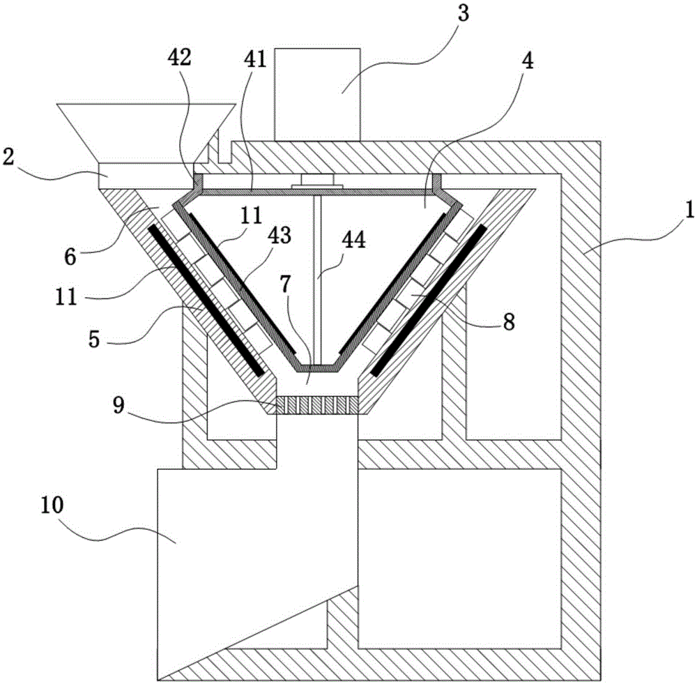 Gear grinding running-in and extruding type feed grinder