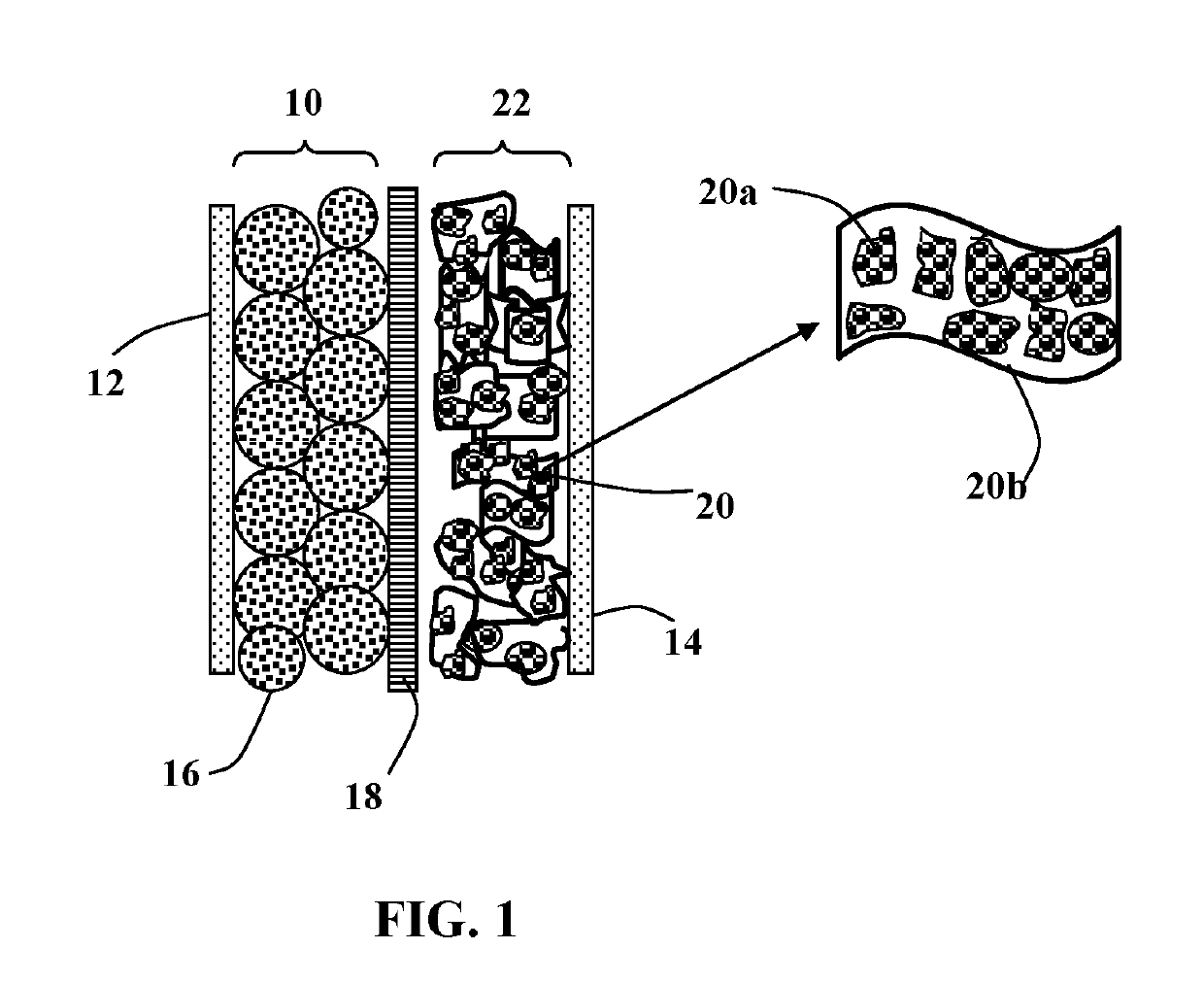 Lithium ion-based internal hybrid electrochemical energy storage cell