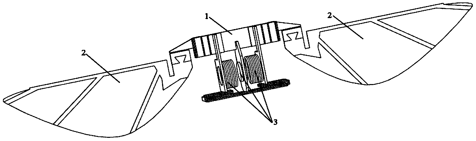 Double electromagnet driving micro flapping wing aircraft