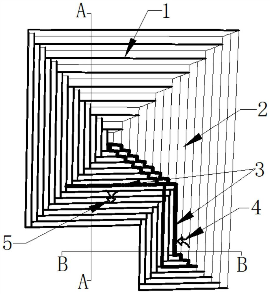 A mining method for inclined coal seam open-pit mining with deep horizontal mining and shallow longitudinal mining