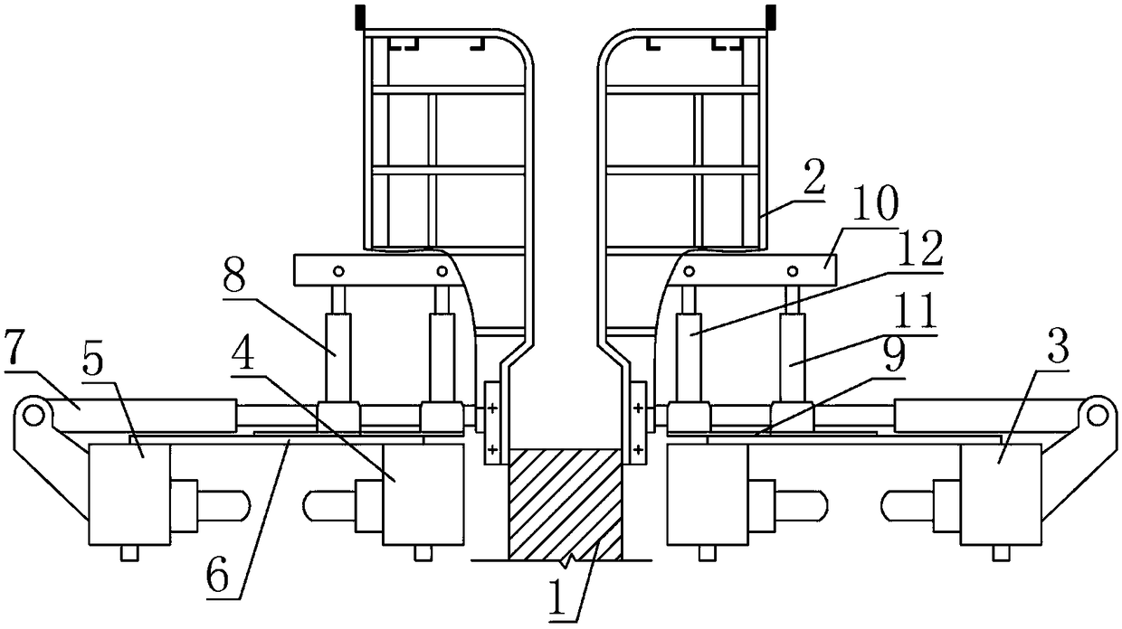 Prefabricated T-shaped beam hydraulic self-propelled integral formwork and construction method thereof