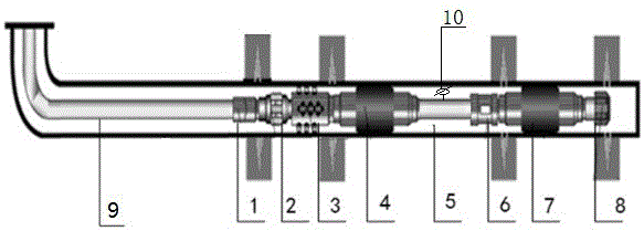 Pressure testing method for segmented oil pool and segmented trial-squeezing tubing string