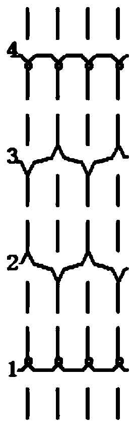 Multi-layer weft-knitted spacer fabric for fire-fighting heat-insulating clothes