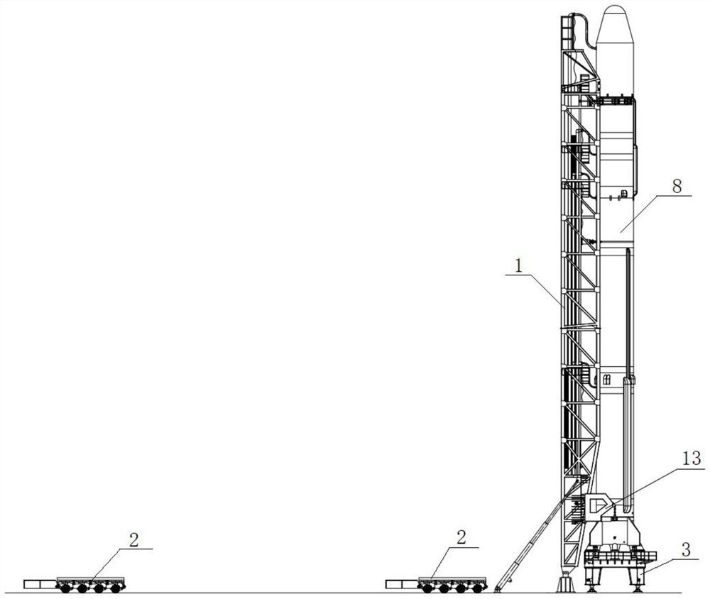 Rocket transfer erection system