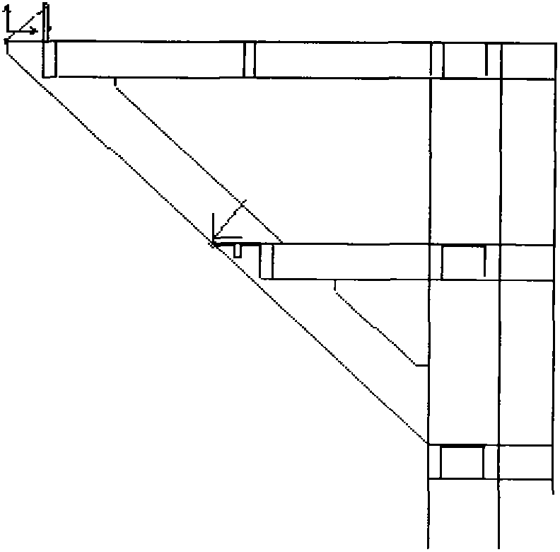 Construction method for 45-DEG-inclined long-overhanging reinforced concrete structure project