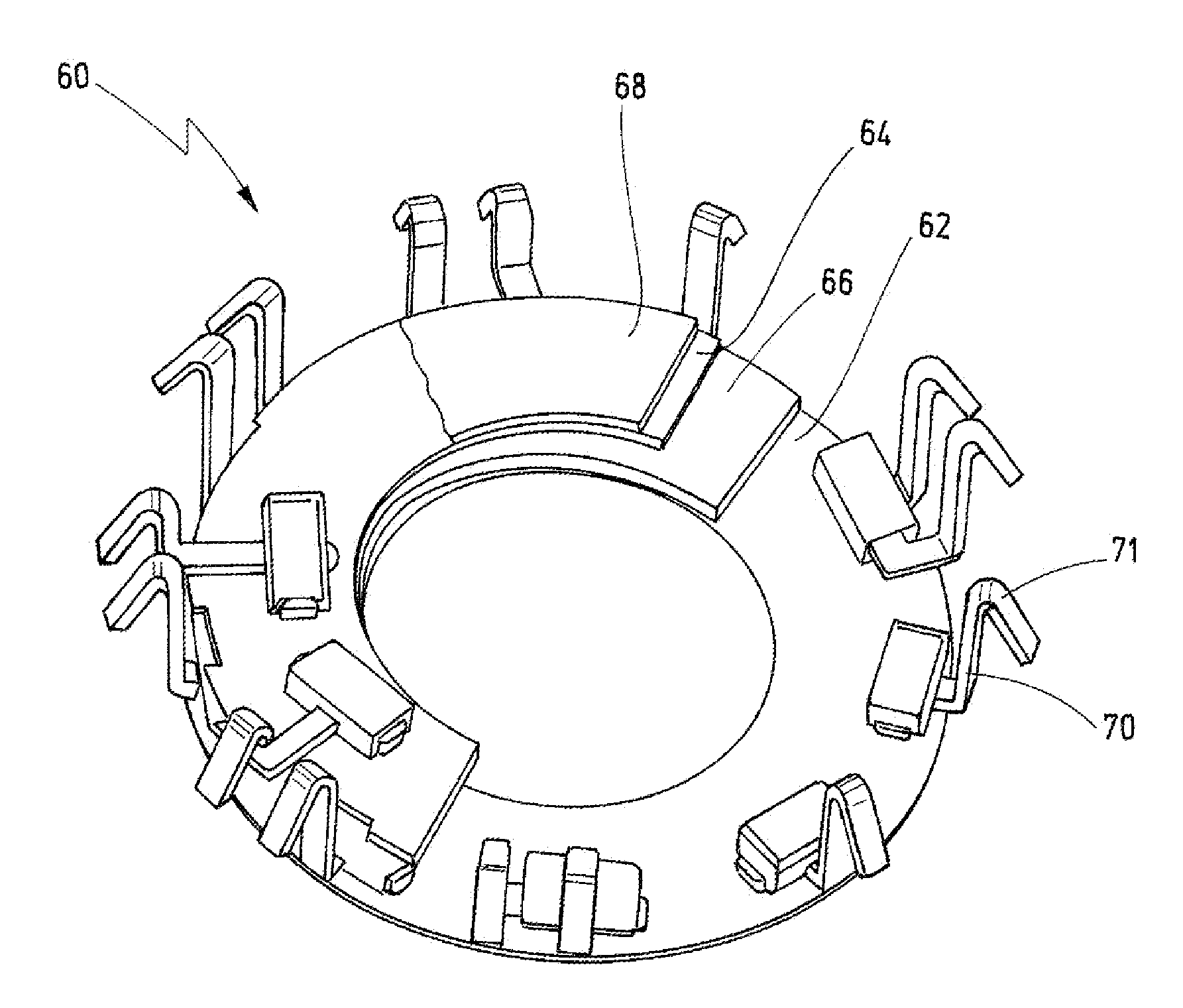 Electric Motor Having Electrical Connector Rack